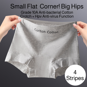 Womens cotton antibacterial lengthened boxer briefs safety pants