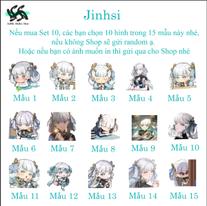 Wuthering Waves - Set 10/15 Sticker Jinhsi - game Wuthering Waves hình dán chống nước chống xước trang trí siêu đẹp