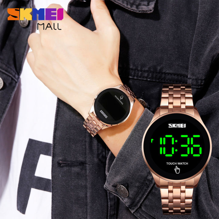 SKMEI 1579 Men Simple Touch Watch LED Light Date Fashion 30m