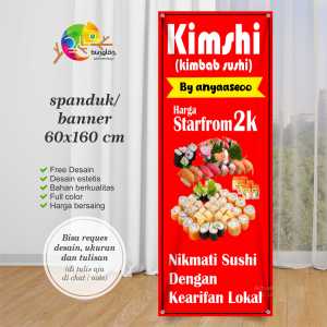 Cetak Spanduk Banner Kimbab Sushi Kimsi