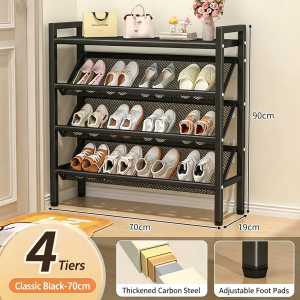 Multi-layer Metal Shoe Rack Space-Saving Shoe Rack Heavy Duty Home Entrance Shoe Storage Rack For Dormitories And Bedrooms Family