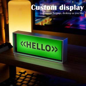 IPS Tube RGB Quantum Clock Night Light Smart IPS APP Control Color Display Screen DIY Gaming Desktop Lamp For Home Decoration Gift