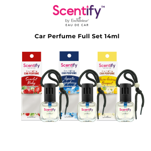 SCENTIFY Eau De Car Value Bundle Scarlet Ruby Aquatic Symphony Yuzu-licious Bouquet Car Perfume By ENCHANTEUR
