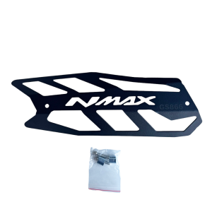 NMAX 155 Muffler Guard - Black - Aluminum Alloy - Protective - For NMAX 155 Motorcycle - Includes Screws