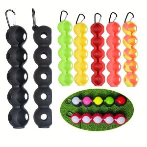NALANILI Chứa được 5 quả bóng Giá đỡ bóng golf Nhẹ Silicon Túi đựng bóng golf  Có móc Phụ kiện Golf