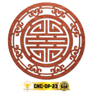 Tấm Ốp Tường Bàn Thờ Cắt CNC Họa Tiết Chữ Phúc CHÂN THIỆN MỸ Trang Trí Ban Thờ Gia Tiên Treo Tượng Phật CNC-OP-23