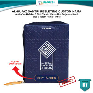 Alquran 30 Juz Lengkap Custom Nama Ukuran Kecil Mini Resleting Al Hufaz Santri B7 Hafalan Tajwid
