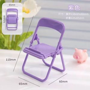 Ready Stock Mobile Phone Stand Desktop Stand Small Chair Folding Mobile Phone Holder Desktop Decoration