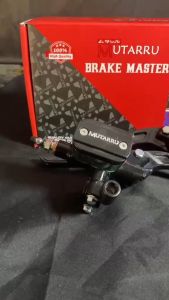 MUTARRU MASTER BRAKE PUMP DOUBLE TANK L/R Z627 BLACK AND SILVER