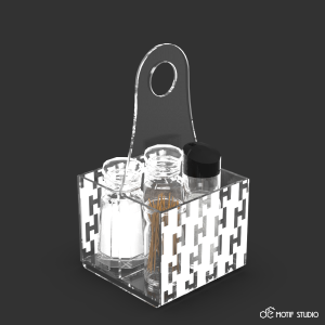 TEMPAT WADAH ALAT PENYIMPAN PENYIMPANAN SIMPAN PERALATAN KOTAK BUMBU SPICE SPICES CONDIMENT CONDIMENTS SAUCE KETCHUP BOTTLE ORGANIZER ORGANISER HOLDER SHELF RACK RAK MASAK DAPUR ESTETIK KEKINIAN ELEGAN MODERN ACRYLIC AKRILIK BENING CLEAR MOTIF PUZZLE 294