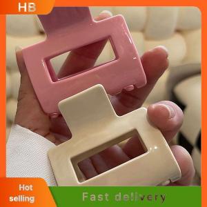 HB Fashion Acrylic Hair Claws Square Acrylic Hair Clip For Women Girls Multiple Color Hairpins Ponytail Hair Clip Hair Accessories