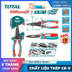 Kềm mũi nhọn mỏ dài Total THTMF286 đa chức năng 6 trong 1 kích thước 200mm chất liệu Cr-V tiết kiệm 65% sức lực