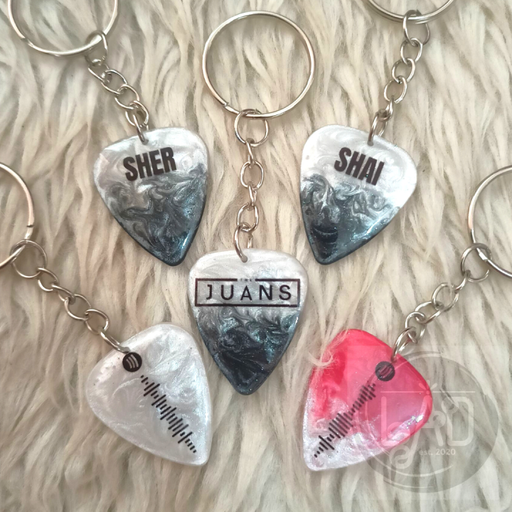 Customized Resin Guitar Pick with KEYCHAIN Lazada PH