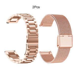 18mm 20mm 22mm 24mm Width Quick Release Solid Stainless Steel Strap For Xiaomi Huami Amazfit GTS 2 Mini 2e Bip S Lite U Pro GTR 3 Pro Bracelet Watchband