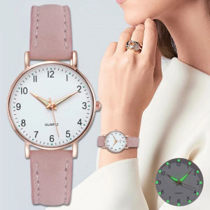 Fairy Castle Women luminous Quartz Watches Colourful Leather Belt Minimalist Casual Wristwatches