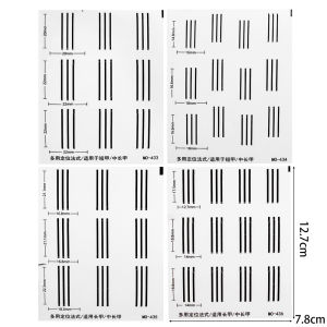 【XZ Beauty】4PCS/set Transparent French Manicure Guide Stickers Strong Adhesive Nail Art Decals French Manicure DIY Sencil 3D Styling Tools