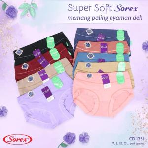 [ Isi 6 Pcs ] Celana Dalam Sorex 1251 Super Soft Lembut Cutting Midi
