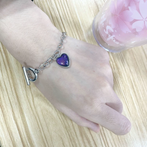 Heart Love Mood Necklace Temperature Control Color Change Mood Heart Necklace For Lover Women Girls Gift