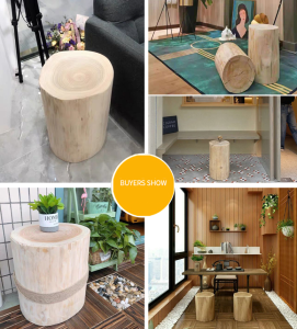 Nordic side table living room sofa small tea table wooden pier simple Vintage bedside log Pouf Stool creative solid wood