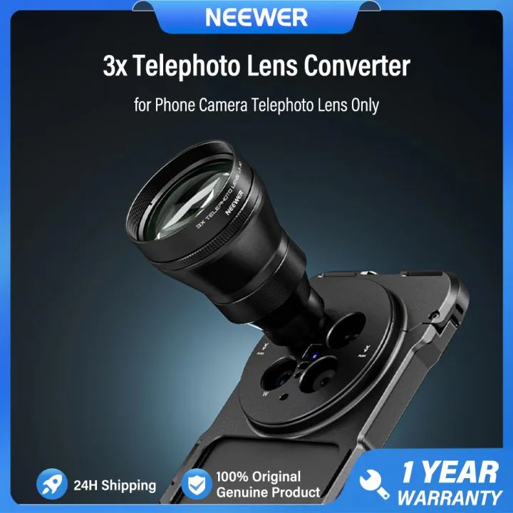 NEEWER 3X Converter Lens for Phone Camera Telephoto Lens Only, with 300mm Macro Lenses, LS-82