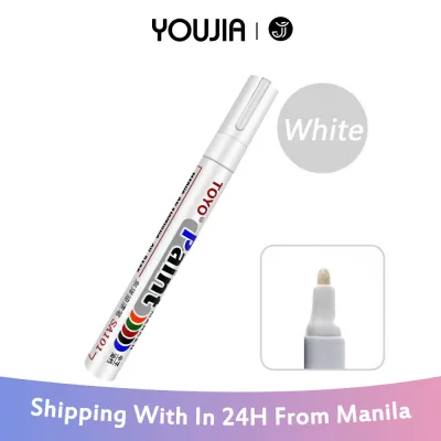 11 Colors Original TOYO Paint Marker Pen Motorcycle Waterproof Rubber Permanent Paint Marker Pen Tire-Wheel Paint Marker Non-Fade Pen Acrylic Paint Pens for Rock Wood Metal Plastic Glass Canvas Ceramic Quick-Dry Water Resistan