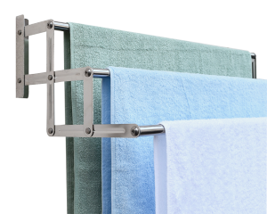 BIH ราวตากผ้าแตนเลสติดผนัง 80 cm. รุ่นบันได 3 เส้น สแตนเลส เกรด 304