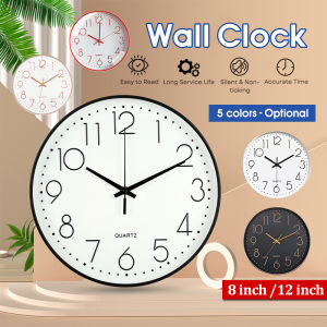 [Ship in 24h] Wall Clock 30cm Silent Quartz Wall Clock for Living Room Home Office Cafe Apartment Hotel Circular Clock