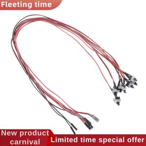Fleeting time 10pcs50cm Power Button Switch Cable for PC Switches Reset Computer Push Button