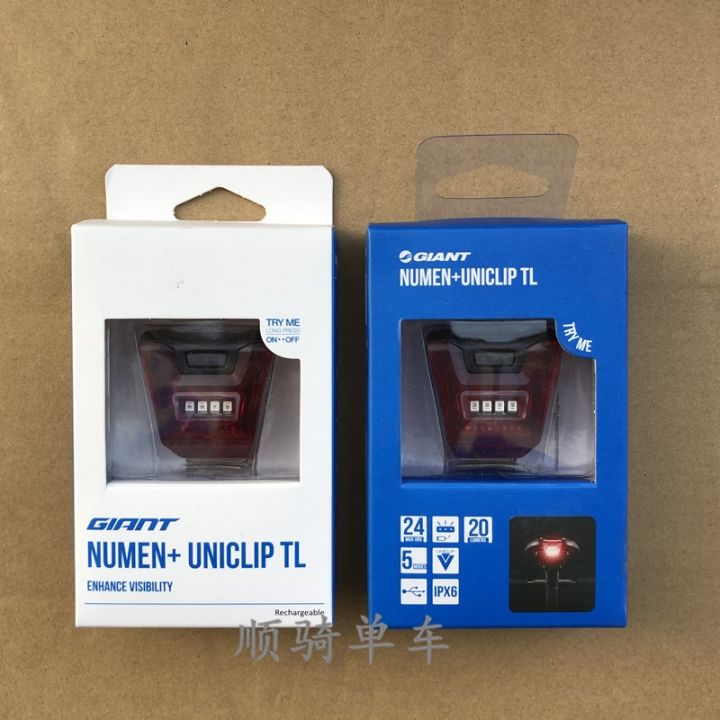 Feu Arrière Giant Numen+ Uniclip TL – USB LED Rechargeable, Noir, VTT/route