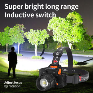 Đèn Pha Đèn Led Đội Đầu Cảm Biến L9 Chống Nước Có Thể Sạc-INTL