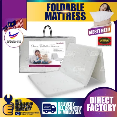 *New Latest Model* Goodnite by SpinaHealth Single Foldable Premium Quality Reborn Foam Mattress With Carry Bag by IFURNITURE