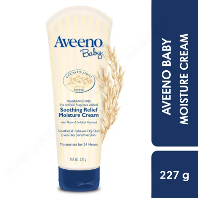 Moisturize for 24 Hours AVEENO BABY MOISTURE CREAM Soothing Reflief 227g