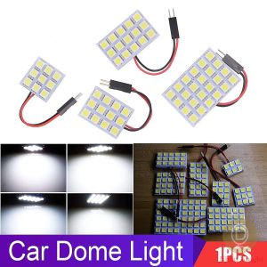 1piece Car Panel Reading Map Lamp 5050 6 9 12 15 24 36 48 LED SMD Dome Interior Bulb Roof Lights T10 Adapter Festoon Base