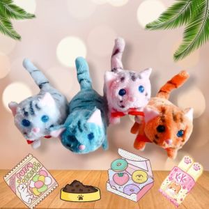 Kucing mainan berbunyi meow dan bergerak