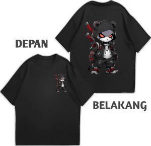 kaos pria dewasa motif depan belakang lengan pendek atasan kaus distro laki laki baju oblong cowok - ROBOT BONEKA 001