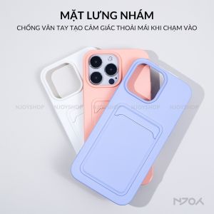 Ốp Đựng Thẻ Card Nhựa Dẻo Nhiều Màu Cho Điện Thoại iPhone 16 Pro Max 15 14 13 12 Njoyshop