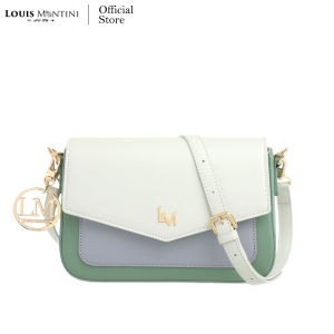 [Clearance sale] Louis Montini (Fleur De Juillet) กระเป๋าสะพายข้างผู้หญิง กระเป๋าแฟขั่น Flap bag Larkspur #5 - LY05
