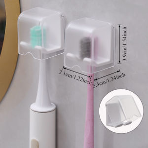 Toothbrush Holder Wall Mounted Toothpaste Holder Suction Cup Storage Rack Toiletries Organizer