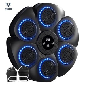 Music Boxing Machine Boxing Reaction Wall Target Adjustable Boxing Training Punching Equipment RGB Light for Kids Adults[Vodool Shophouse]