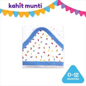 Kahit Munti Hooded Receiving Blanket - Pen Pen De Sarapen (Boy) | 100% Cotton Baby Swaddle | Newborn Essential