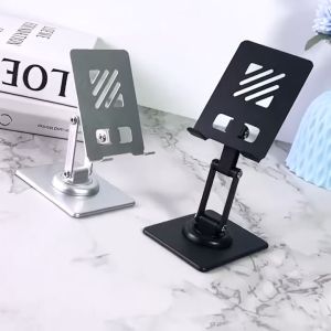 ขาตั้งไอแพด+มือถือ พรีเมียมเกรดการบิน หมุนได้รอบทิศ 360° พับบางแค่ 2 ซม. ฐานหนักโคตรแน่น ไลฟ์ทั้งวันก็ไม่โยก!