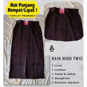 Rok Span Panjang Belah Satu SMP Coklat Pramuka Seragam Sekolah Anak Perempuan