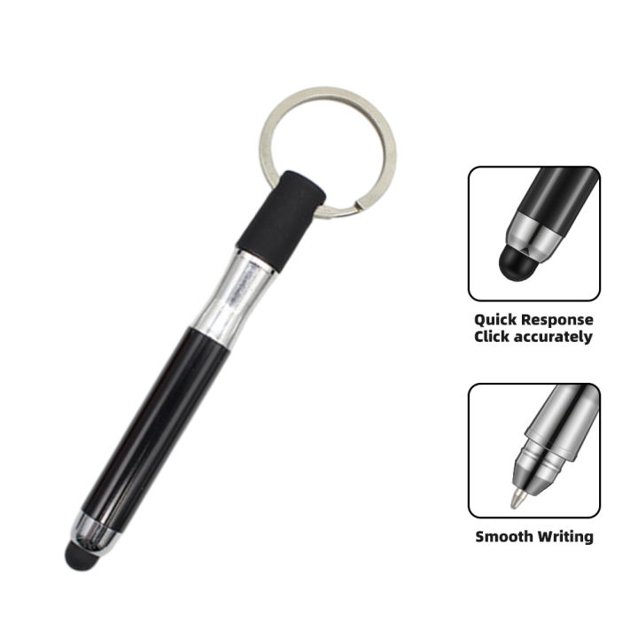 FONKEN In Touch Screen Ballpoint Pen Pens Black Stylus Keyring  Capacitive Rings Small Painting Plastic Chain Lazada