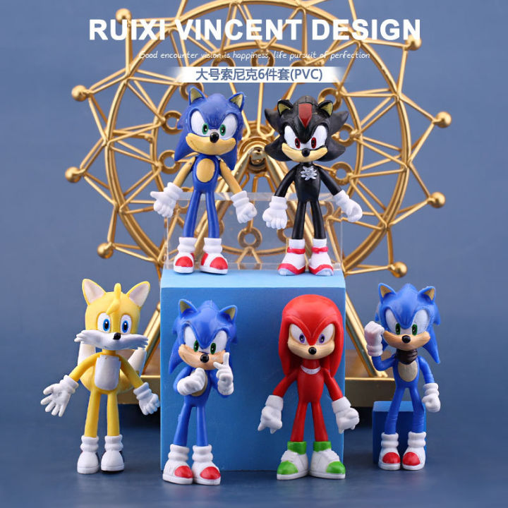 [Ready Stock] 6pcs Set Super Sonic The Hedgehog Ultrasonic Mouse Cake ...
