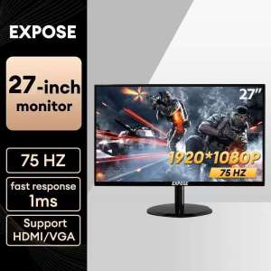 Expose Computer Monitor Gaming Monitor 24 inch Curved Surface for pc 75HZ 165HZ 2K HDMI Office Home Laptop