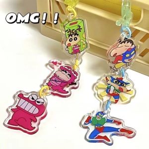 Cute Kawaii Cartoon Crayon Shin-chan Acrylic Keychain Bag Pendant Couple Keychain Acrylic Pendant