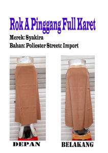 RAP collection - Rok A Pinggang Full Karet Dongker Hitam Coksu Jeans Marun Pemda Aceh-Rok Syakira-Rok Kerja