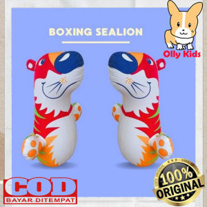 OLLYKIDS MA47 Mainan Anak Boxing Tinju Lokal Premium Gajah Singa Dinosaurus Jerapah uk 91x45cm