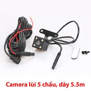 Camera lùi lắp cho camera hành trình jack 2.5 5 chân loại 4 led dây tín hiệu dài 55m