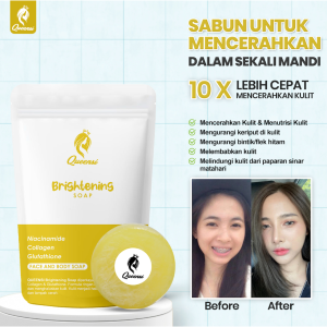 Sabun Quensi Brightening Halal BPOM Cocok untuk Pria & Wanita Kemasan Bagus (Aman Busui & Bumil)